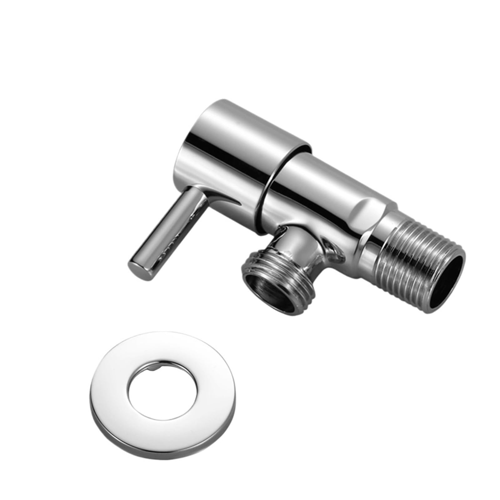 Vanne de contrôle de l'eau, vanne d'angle de Robinet, inverseur en Laiton, vanne de Toilette, Accessoires de Cuisine, en Laiton Massif chromé