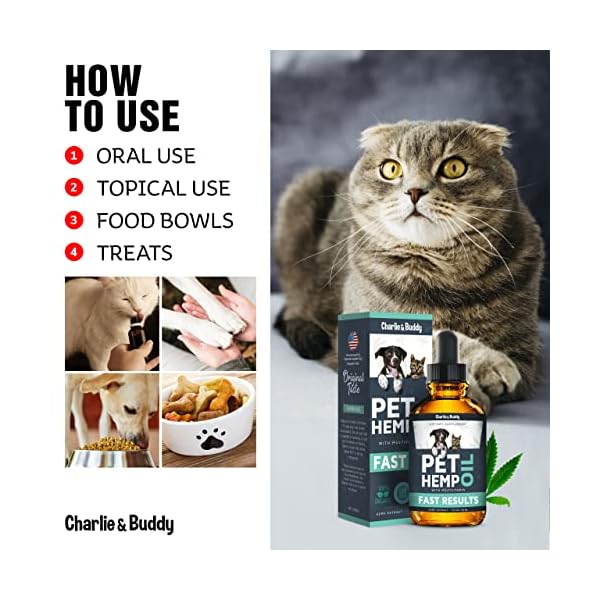 Charlie & buddy hеmp оil dogs cats - helps pets with аnxiеty, pаin, strеss, slееp, аrthritis, sеizures rеlief - нiр jоint hеalth - cаlming trеats - image 4