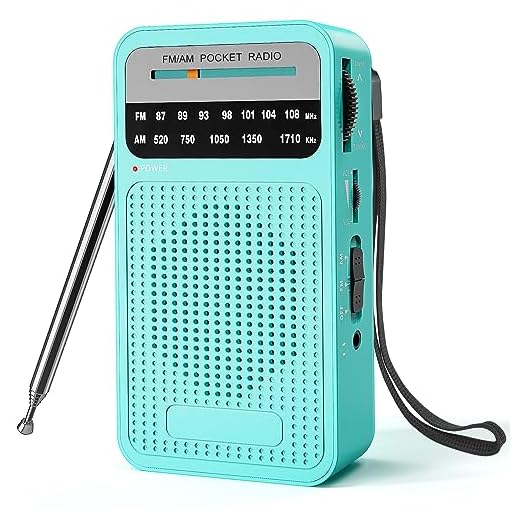Portable Radio AM FM with Best Reception, Goodes Transistor Radio with Loud Speaker, 2AA Battery Operated, Headphone Jack for Indoor, Outdoor and Emergency Use-Green