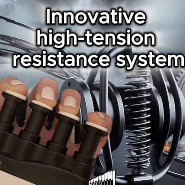 TrainFlex Pro Finger Exerciser ¨C Grip Strength Trainer, Finger Strength Trainer for Grip Strength Training for Finger,Speed, Precision, Dexterity & Recovery, Musicians, Climbers