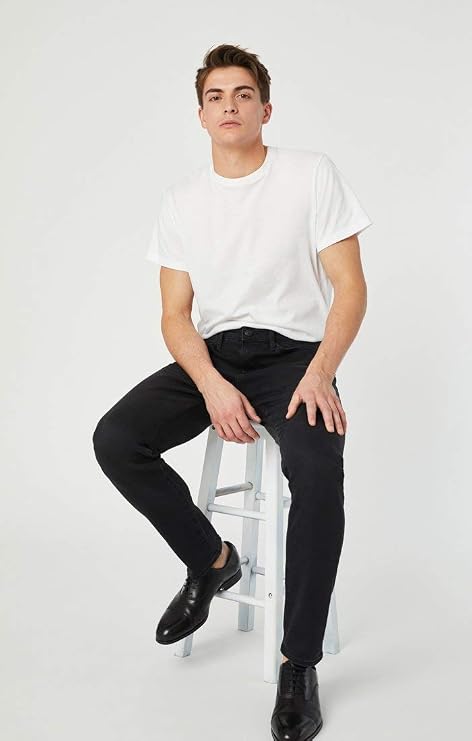 بنطلون جينز رجالي من Mavi James Jeans بقصّة Skinny Fit وRegular Rise، بنطلون عمل للرجال، جينز مطاطي ناعم للرجال