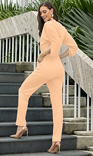 Image of KOH KOH Womens Short Sleeve Semi Formal Cocktail One Piece Jumpsuit Romper