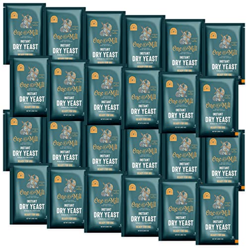 One in a Mill Instant Dry Yeast Packets | Fast Acting Self Rising Yeast for Baking Bread, Cake,...