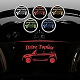 Windrestrictor - Wind Deflector for Convertible Compatible with 2005-2012 Mini Cooper Roadster (2-Seater)- Laser-Etched Design - Color Changing Lighting - Option 2