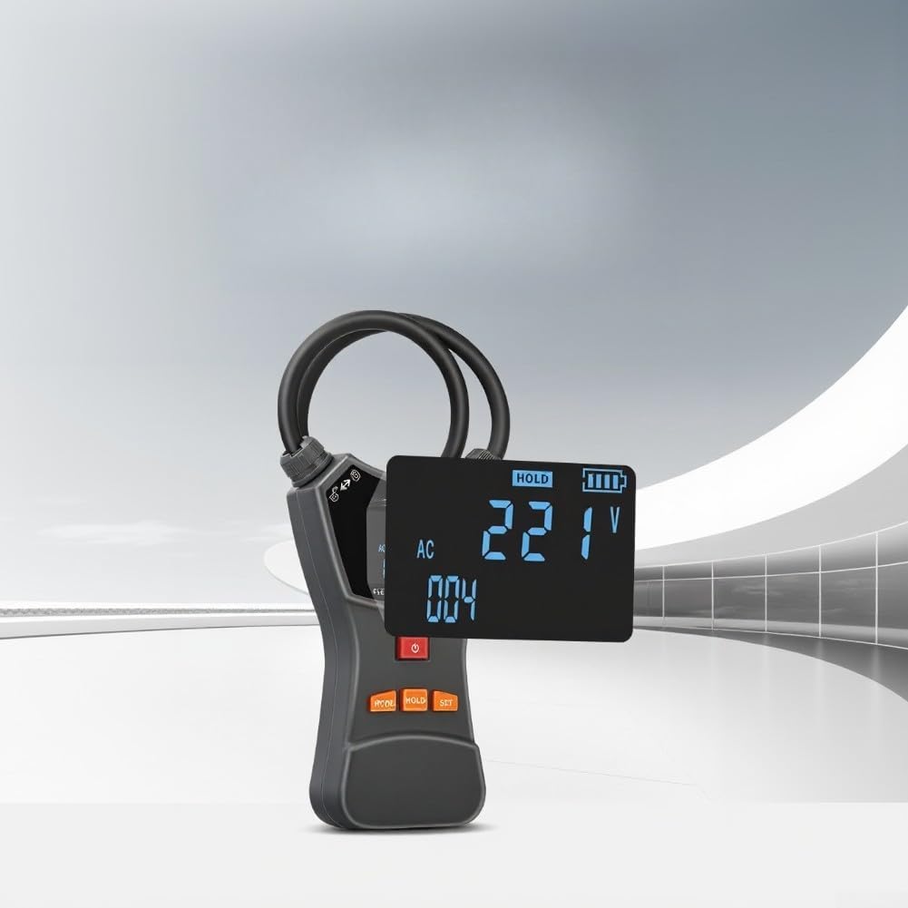 Flexibles Stromzange Messgerät 10000A AC/DC mit Datenlogger - Zangenmultimeter True für rms für Industrie & KFZ - 150mm Spule(A)