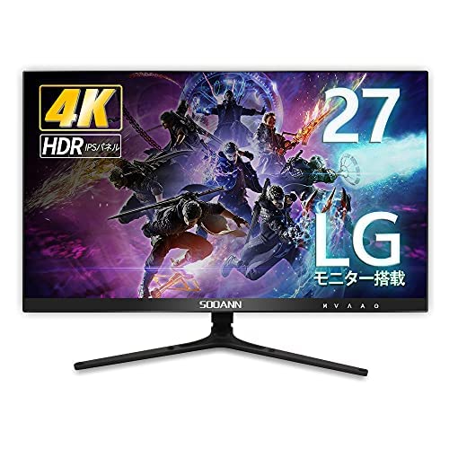 LVYUAN ゲーミングモニター 27インチ 4K60Hz HDR LGモニター XBOX/NS/PS3/PS4/PS5連携 IPS液晶モニターディスプレイ HDR400非光沢 IPSパネル 5ms超低遅延 USB/HDMI/DP/スピーカー SRGB100%フレームレス ブルーライト低減 超薄型 省スペース