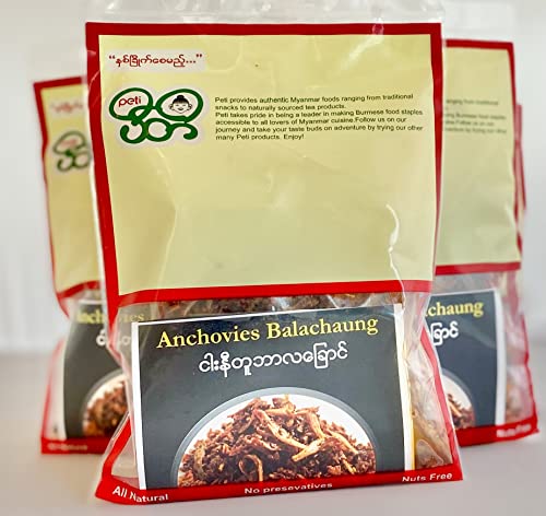 Anchovies Balachaung 4 ounce (Excellent Food Topping) ငါးနီတူဘာလ ခြောင်