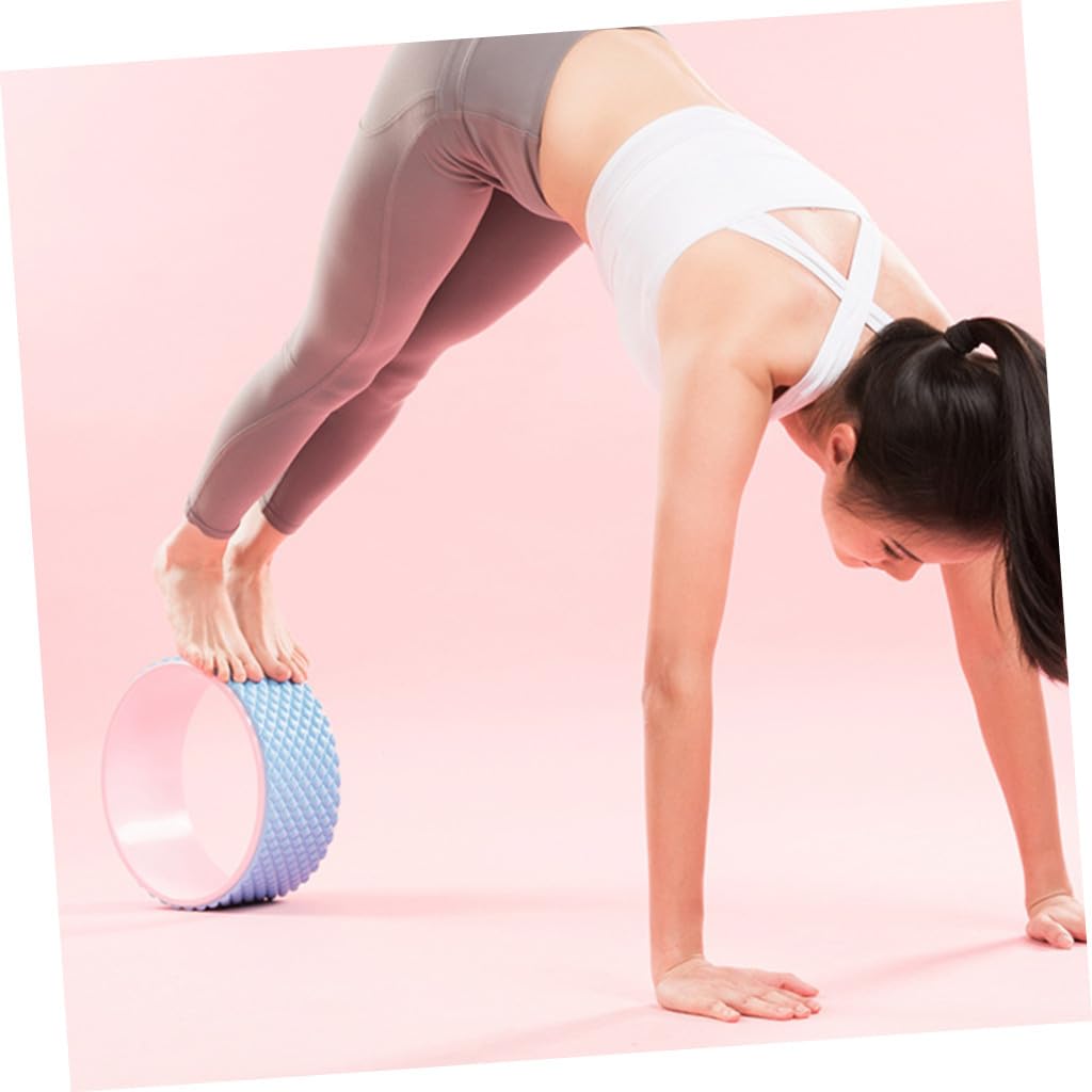 ibasenice Yoga Pilates Kreis Rückbeuge Yoga Rad aus Strapazierfähigem Material mit Rutschfester Oberfläche für Anfänger und Fitness Pilates Training