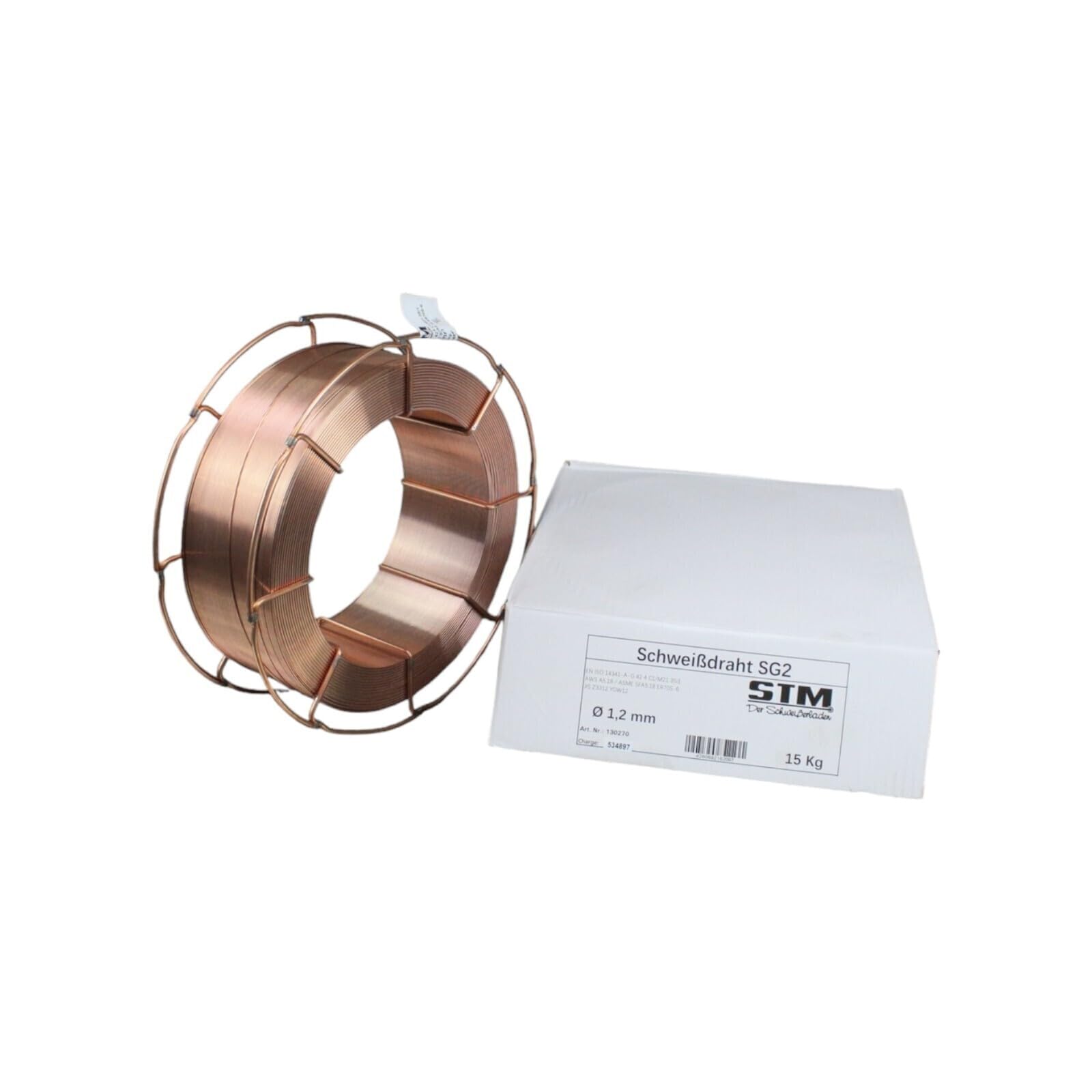 Alambre de soldadura de gas protector SG2 1,2 mm CO2 G3Si1 MIG/MAG K300 (15 kg)