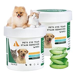 300 Stück Augen-reinigungspads für Hunde und Katzen, Augenpflege für Hunde, Kann Schmutz Verhindern, Sanfte Augenreinigung