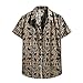 Produktbild AWDX 2021 Hawaiihemd Herren Kurzarm Shirt Gestreiftes Hemd Männer Sommer Strand Hawaiihemden Polyester S-XXL Hawaiihemden Retro Klassisch Hibiskus Kokosnuss-Knöpfe Hawaii Men's Tops