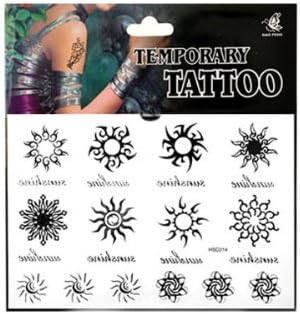 ChineOn Waterproof Temporary the Sun Totem Tattoo Removable Body Art Sticker(Pack of 1 Sheet)