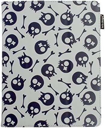 Skull and Bones Cover Folio Case for Apple iPad 2/3/4 - Grey/Blue