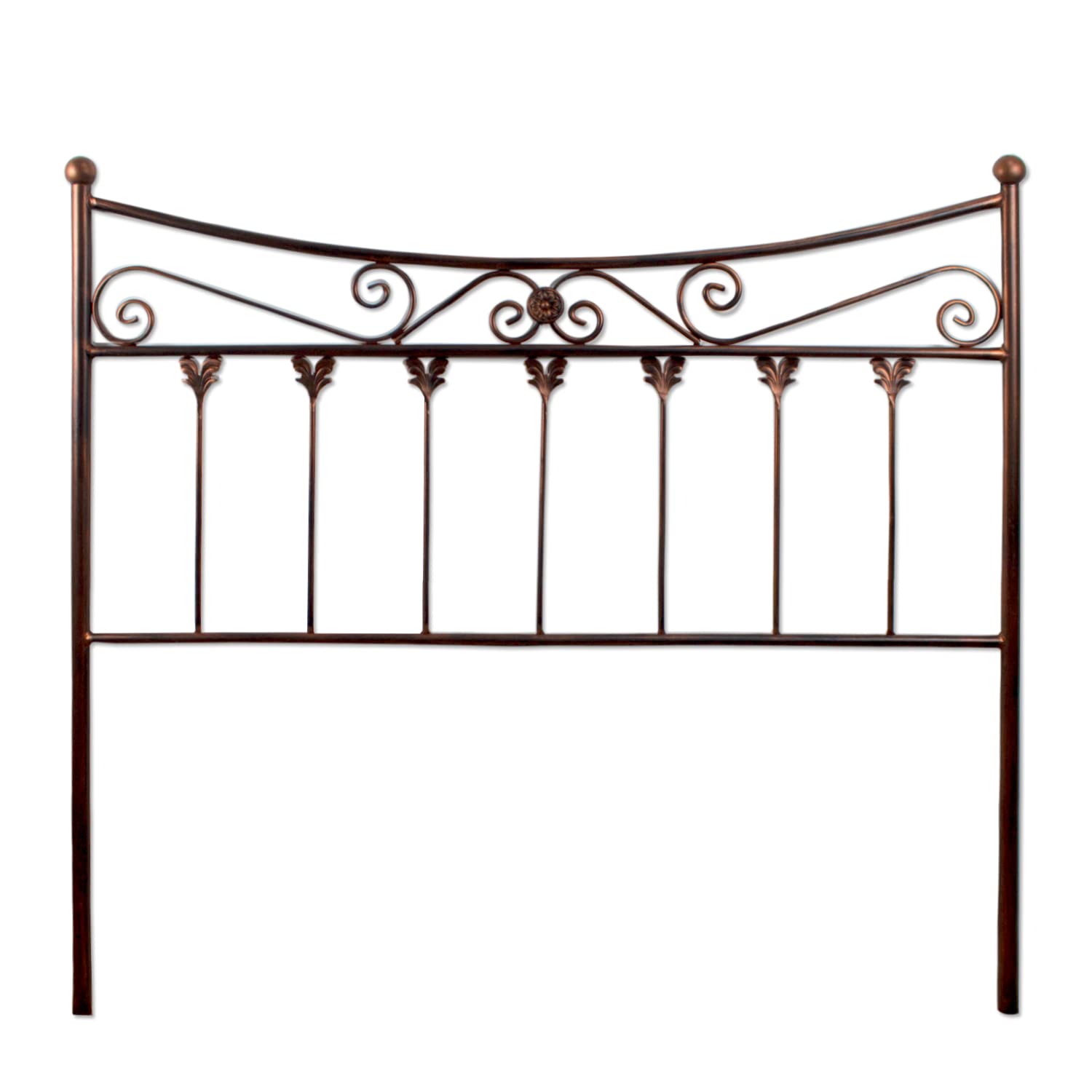El Herrero Cabecero de Forja Córdoba | Cabezal para Cama de Matrimonio e Individual | Producto Artesanal, Hecho en España Negro con Pátina Cobre, para Cama de 135 (142cm)