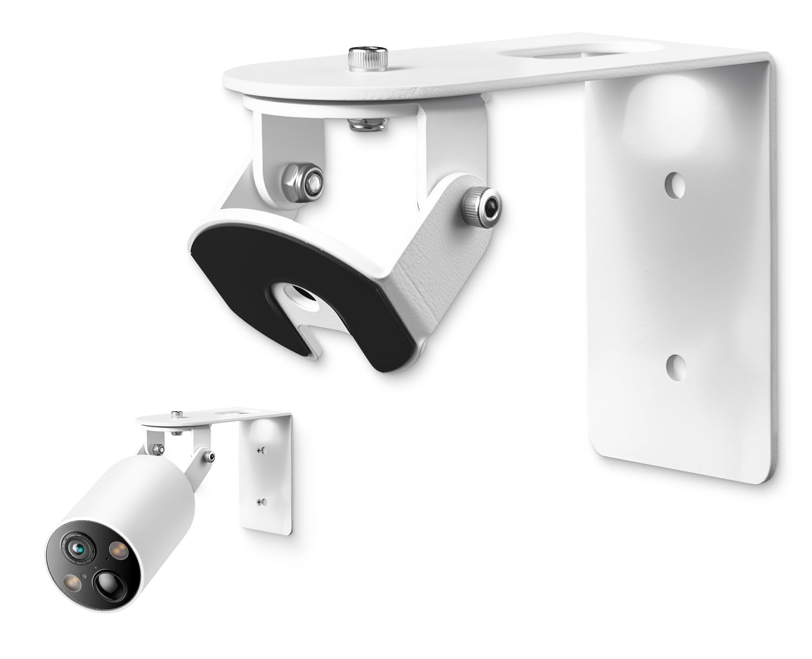 Soporte de pared antirrobo para Tapo MagCam (C425), soporte de cámara de seguridad de metal ajustable de 360°, resistente a la intemperie, anticaídas, fácil instalación, color blanco