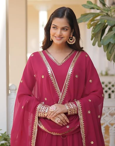 Image of Fashion Basket Havy Georgette Embroidered Anarkali Dress for Women