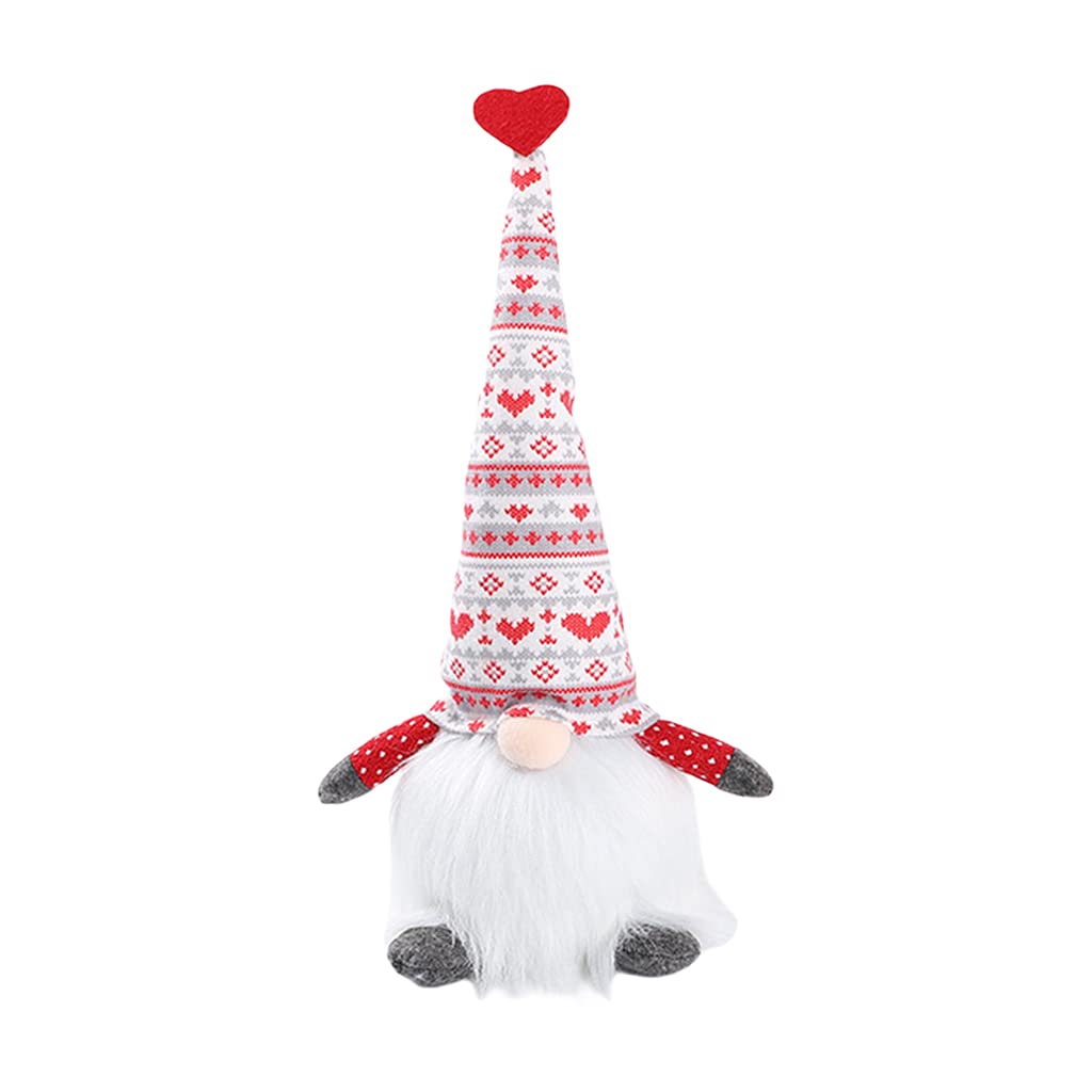 Tsophreniq Christmas Gnomes Plush Decor Faceless Christmas Glowing Dwarf Ornaments for Bookshelf Home Hat Lighting Party Decorations Indoor Cute Decorations for Home Bedroom Indoor Table