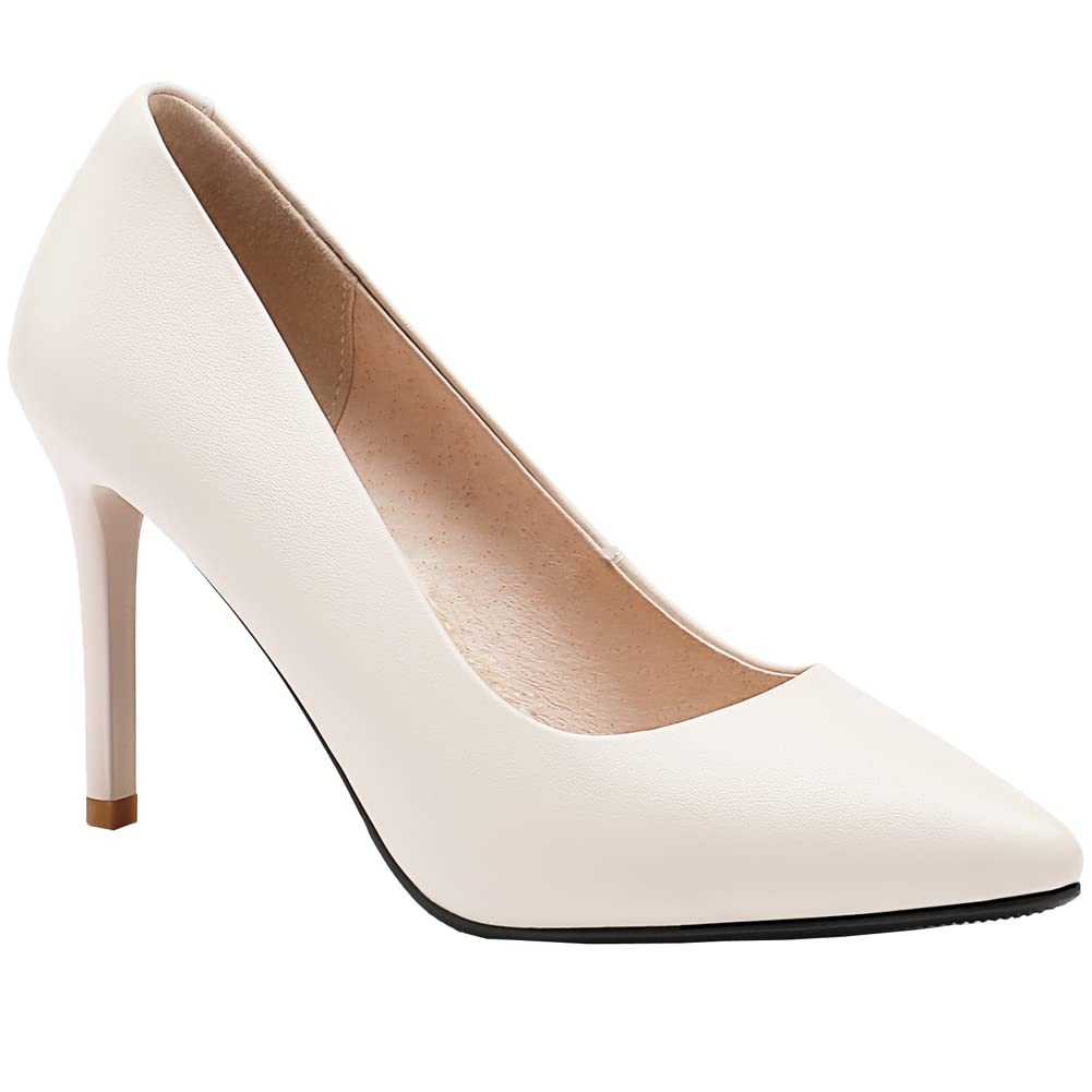 Mujer Cuero Genuino 5CM/7CM/9CM Tacones Altos Elegante Puntiagudo Pumps Zapatos de Oficina
