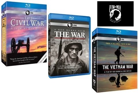 Ken Burns: The War Collection - The Civil War, The War, The Vietnam War, Plus Bonus POW*MIA Decal