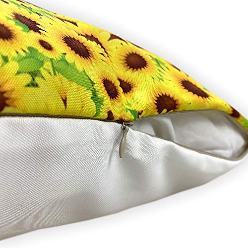 Bageyou Spring Flowers And Lawn Dog Throw Pillow Cover Lovely Pet White Poodle Hound American Flag Background Decor Home Patriotic Canvas Pillowcase 18X18 Inch #TOP2