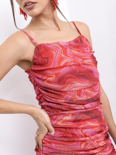 Image of Ketch Women's Fit and Flare Full Length Regular Fit Printed Full Sleeve Dress
