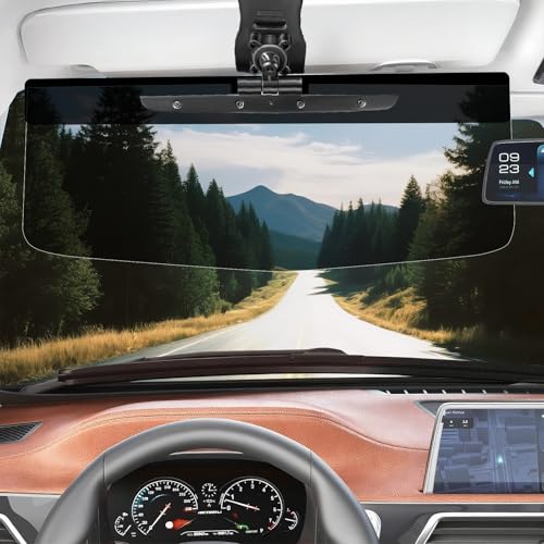 DOOUBAO Upgraded SUV Sun Visor Extender + Siding,Easy to Install, Universal UV400 Anti-Glare Design...