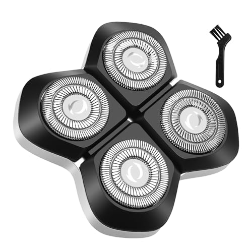 Cabezales de repuesto para afeitadora Freebird FlexSeries PRO- 4 cuchillas flotantes para cabeza calva y aseo corporal - Compatible con cuchillas de recambio de afeitadora eléctrica Freebird, ajuste