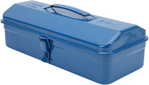 Miniatura 8 de Portable Tool Storage Box Large Capacity Steel Tool Organizer Toolbox for Car Auto Repair Tools Blue 13.8x5.9x4.3in