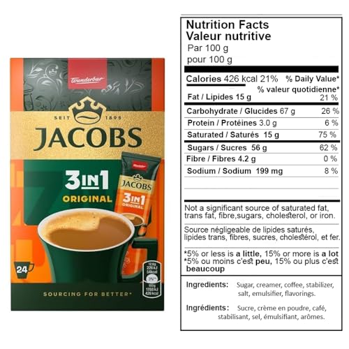 Café instantáneo 3 en 1 soluble monodosis Jacobs Babymoden pack de 100 2