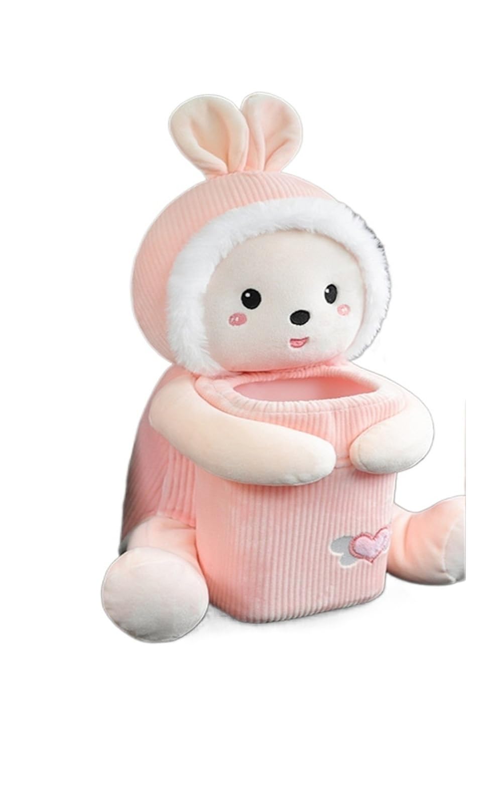 1pcs 2in1 Cute Car Armrest Box Tissue Trash Anti Leakage Water Lovely Idea Goods Boxes For Paper Handkerchiefs Napkin Organizer(Cute Rabbit)