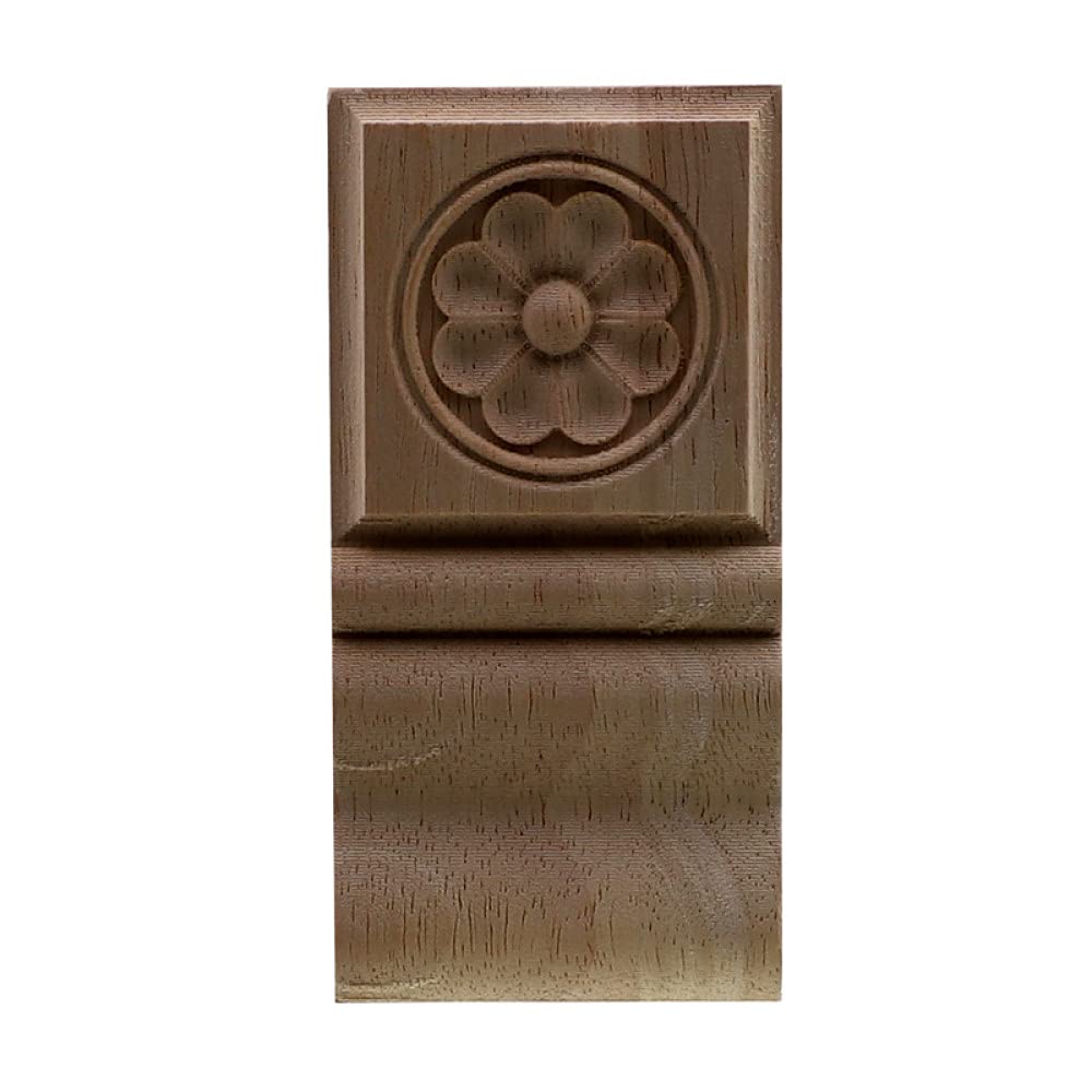 Sculpture sur bois applique en coin de 6x12cm pour décoration de meuble et armoire