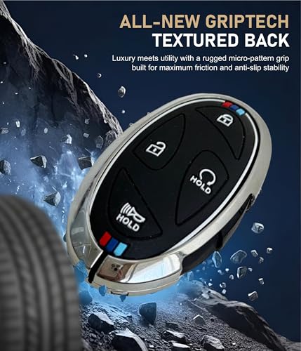 Image of Metalyx SILVER CHROME Car Key Fob Cover for HYUNDAI NEW VENUE 2026 | 2025 Facelift - HX5 to HX10 & N-Line | METAL Smart KEY Case with Silicone | Anti Scratch | Fingerprint Resistant | Drop-Protected