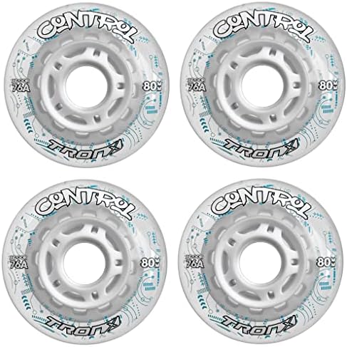 TronX Control Indoor Soft 76A Roller Inline Hockey Wheels - 59mm, 68mm, 72mm, 76mm & 80mm Hi-Lo (68mm)