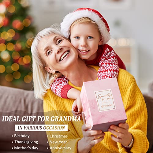 Fimibuke Mothers Day Best Grandma Gifts - 12 Oz Wine Tumbler Birthday Gift For Grandmother From Granddaughter Grandson Grandkid - Funny Insulated Cup Nana/New Grandma Thoughtful Gift(A2.Grandmasaurus) #TOP6