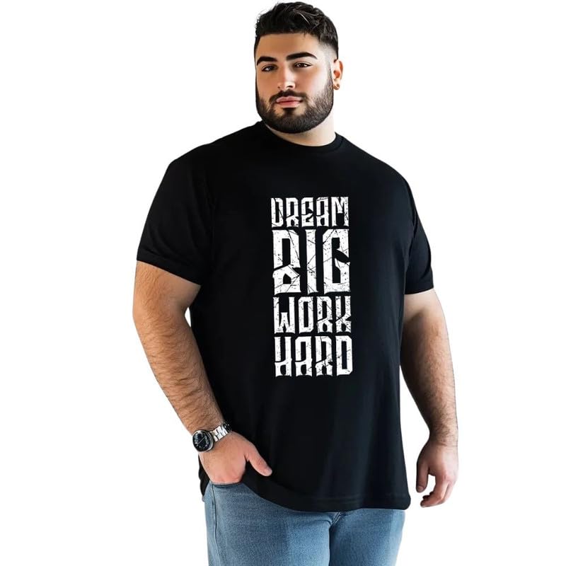 Image of Toodlegram Men Plus Size Cotton Printed T-Shirt Regular Fit