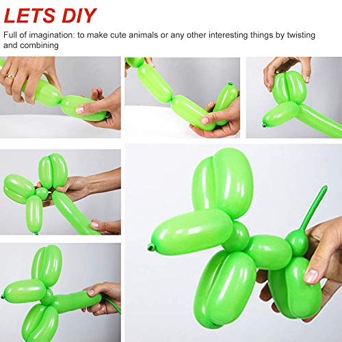 Hiquaty 100Pcs Magic Balloons, Colorful Long Latex Balloons Twisting Diy Animal Balloon Premium Quality Balloons For Beginners Children's Party Carnivals Party Decoartions #TOP3