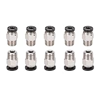 Vista 8 de PC4-M6 Conexión neumática Push to Connect + PC4-M10 Recta de montaje rápido para impresora 3D Bowden Extrusora 20pcs