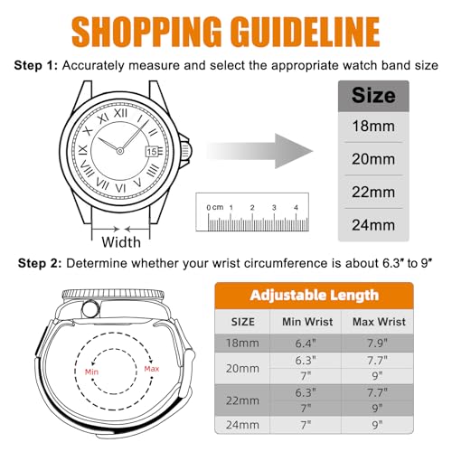Image of Ritche Christmas Gift Nylon Sport Watch Band for men women Quick Release 20MM 22MM Replacement Watch Strap Compatible with Timex Expedition watch Black /Navy Blue /Crimson Red /Pumpkin Orange /Army Green, White Elephant Gifts, Stocking Stuffers For Men