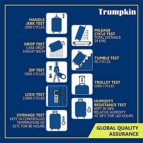 Trumpkin-Polyster-Softside-Small-Cabin-Luggage-55cm-Trolley-Bag-Black Polyester Soft-Side 55cm Small Size Cabin Luggage Trolley Bag