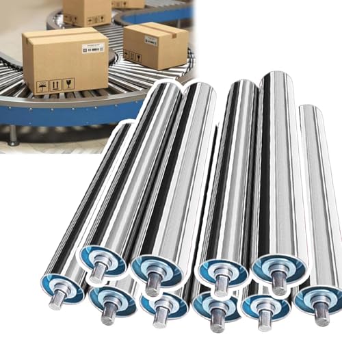10 Pcs Warehouses Replacement Conveyor Roller - Dia 1" 1.3" 1.5" 2" 2.4", Durable Stainless Steel Gravity Roller for All Types Of Moving Projects, as Feed Rollers to Metal Cutting Saw(Dia 1in/25MM,L 3