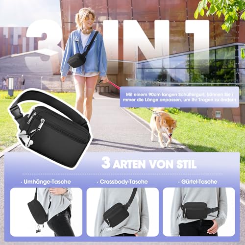 YIBONIKA Leckerlitasche für Hunde, Futterbeutel Hundetraining mit praktischer Einhand-Öffnung I Hunde Leckerlitasche für Training & Welpenerziehung I Gassi Tasche Hund Mit Kotbeutel Freisprechhaken
