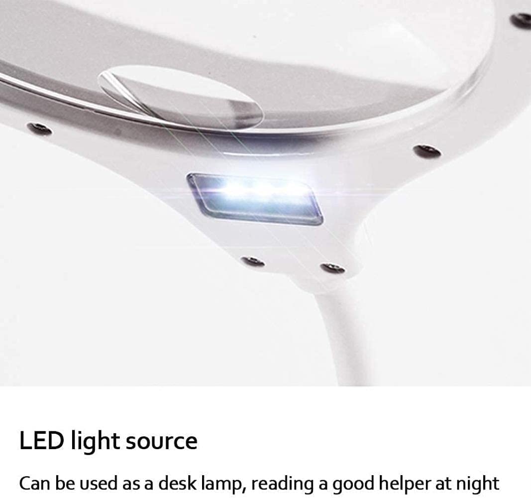 Klips Na Szkło Powiększające Lupa Na Biurko Zasilacz Usb Z Diodami Led Starsze Dzieci Studenci Biurowa Lampa Stołowa Do Czytania