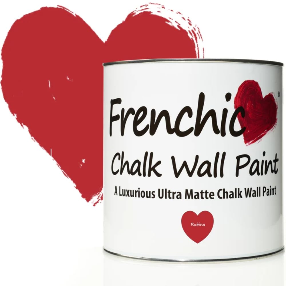 Frenchic A Statement, Ruby Red Rubina Chalk Wall Paint, For Interior Walls & Ceilings, Ultra Matte, Washable & Scrubbable (2.5L)