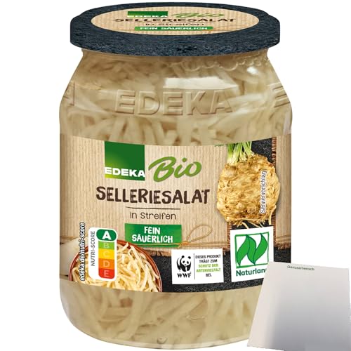 usy - Edeka Salade de céleri bio coupée en lanières (verre de 330 g) + bloc usy