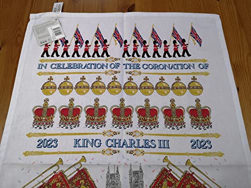 Ulster Weavers King Charles III Coronation 100% Cotton Tea Towel, Multicoloured, Limited Edition, Approx. 48 x 74 cms - Image 3