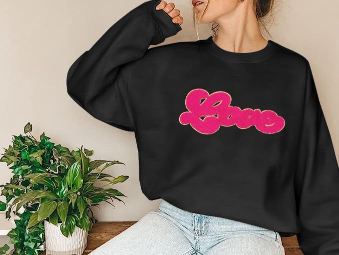 FAYALEQ Valentine's Day Sweatshirt Women: Love Heart Shirt Lover Gift Shirt I Love You More Shirt Romantic Tee Tops - Image 3