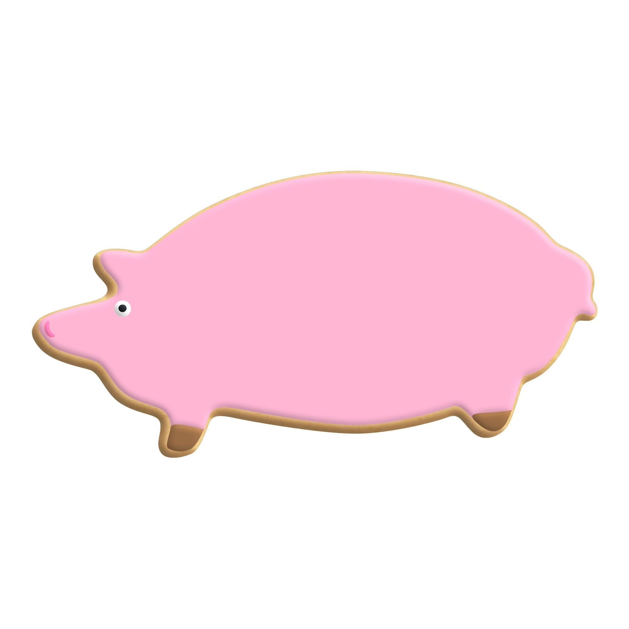Mini-Schwein-Ausstechform, 4,4 cm, hergestellt in den USA, Foose Ausstechformen, verzinnter Stahl, Mini-Schwein-Ausstechform