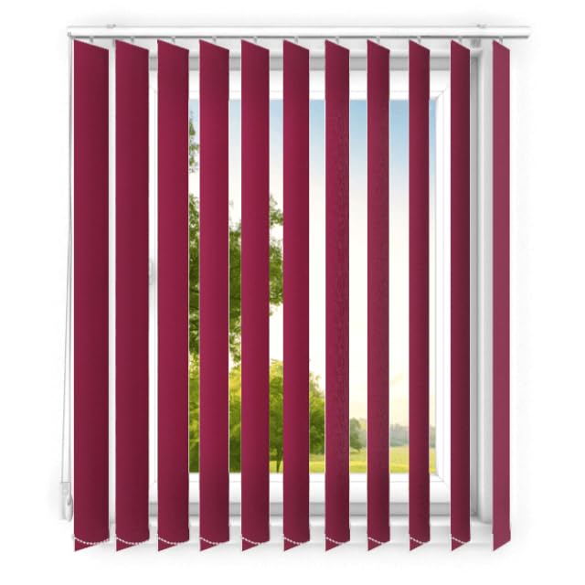 time4blinds - Store à lamelles - Store Vertical - lamelles pour Les Bureaux et pour la Maison et l'appartement - 100x260 cm - Rouge Bourgogne
