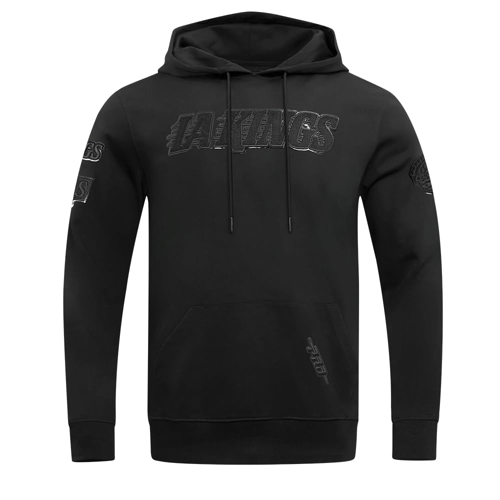 Pro Standard Mens NHL Classic Triple Black Cotton Double Knit Pull Over Hoodie