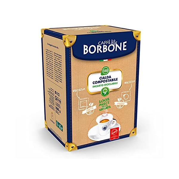 Caffè Borbone Cápsulas Compostables, Mezcla de Café Dek Descafeinada - 150 cápsulas - Compatibles con el Sistema ESE Cápsulas de Papel de 44 mm - Imagen 4
